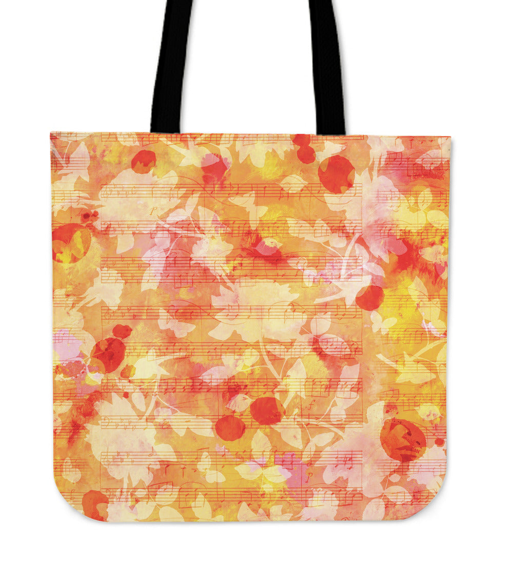 Sheet Music Note Tote Bag