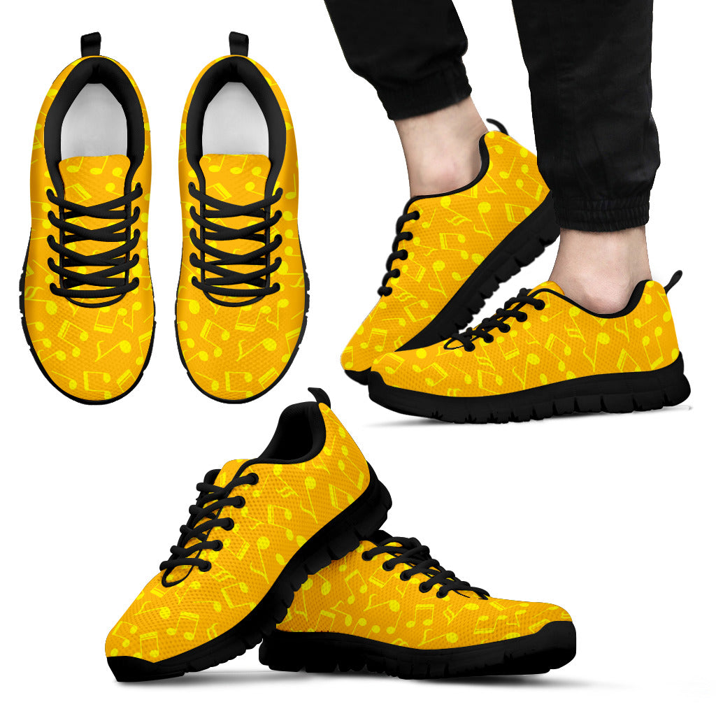 Musical Notes Yellow Sneakers