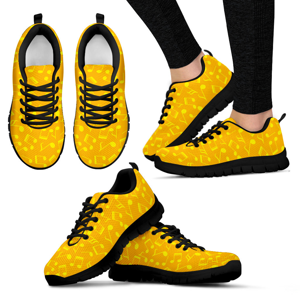 Musical Notes Yellow Sneakers