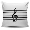 Treble Clef and Bass Clef Pillow Case