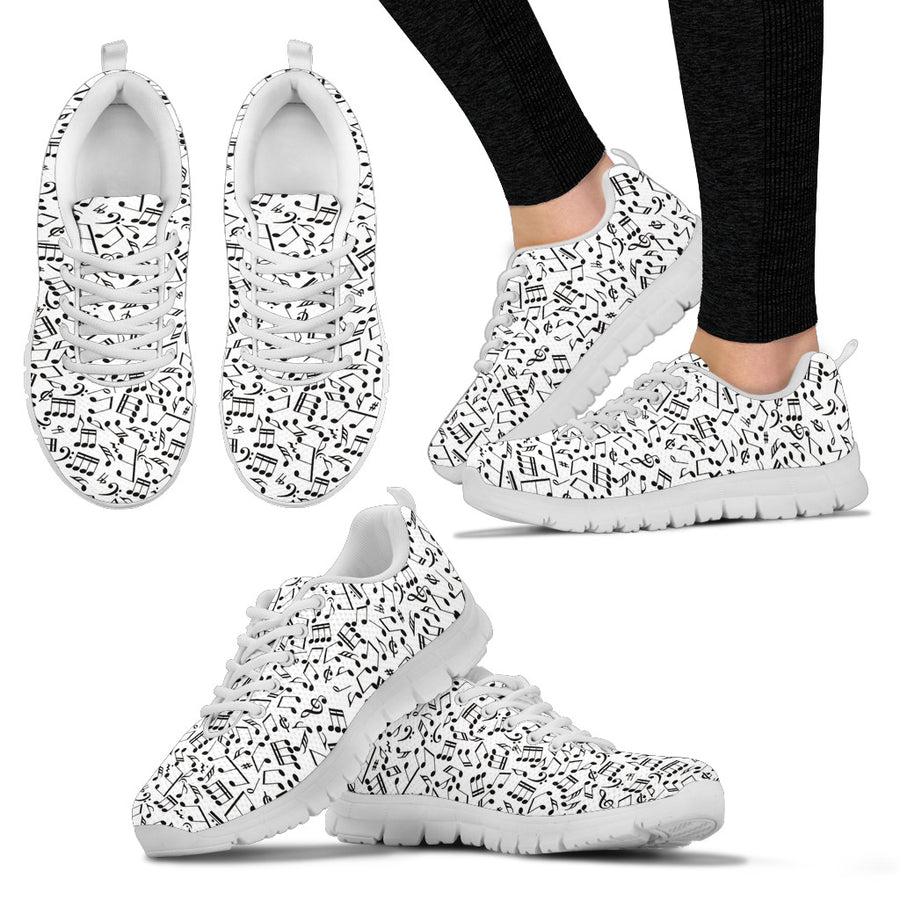 Women Music Notes Sneakers