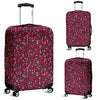 Red Music Notes Luggage Cover