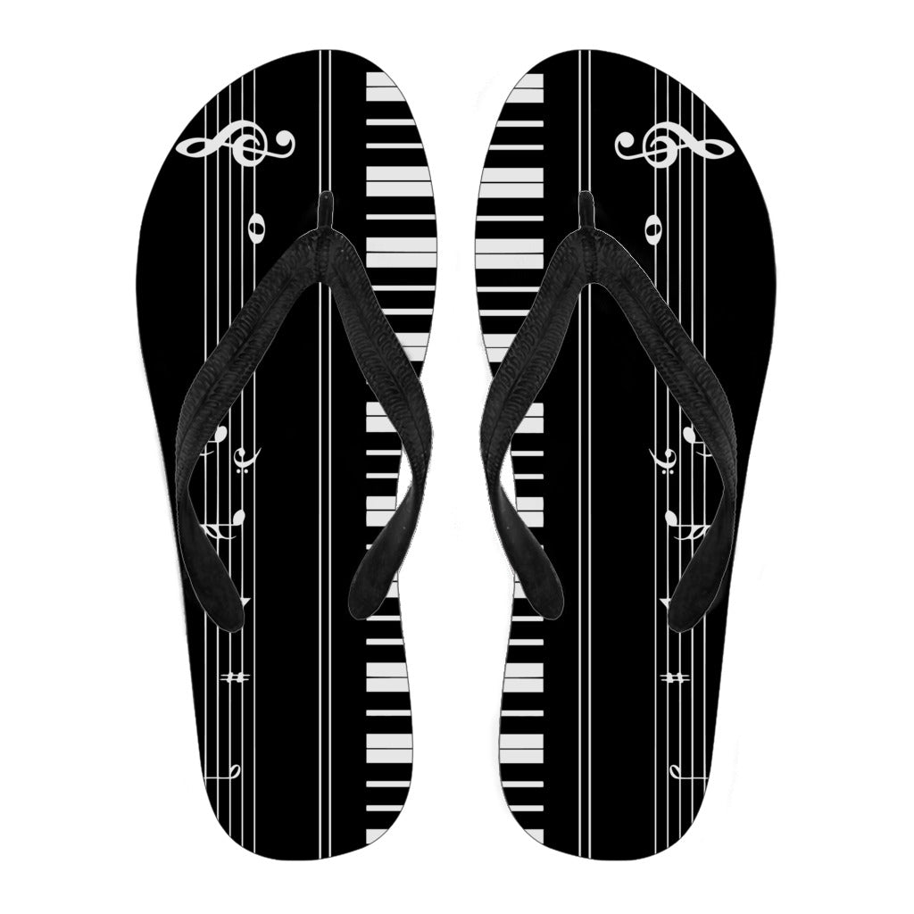 Music Piano Flip Flops