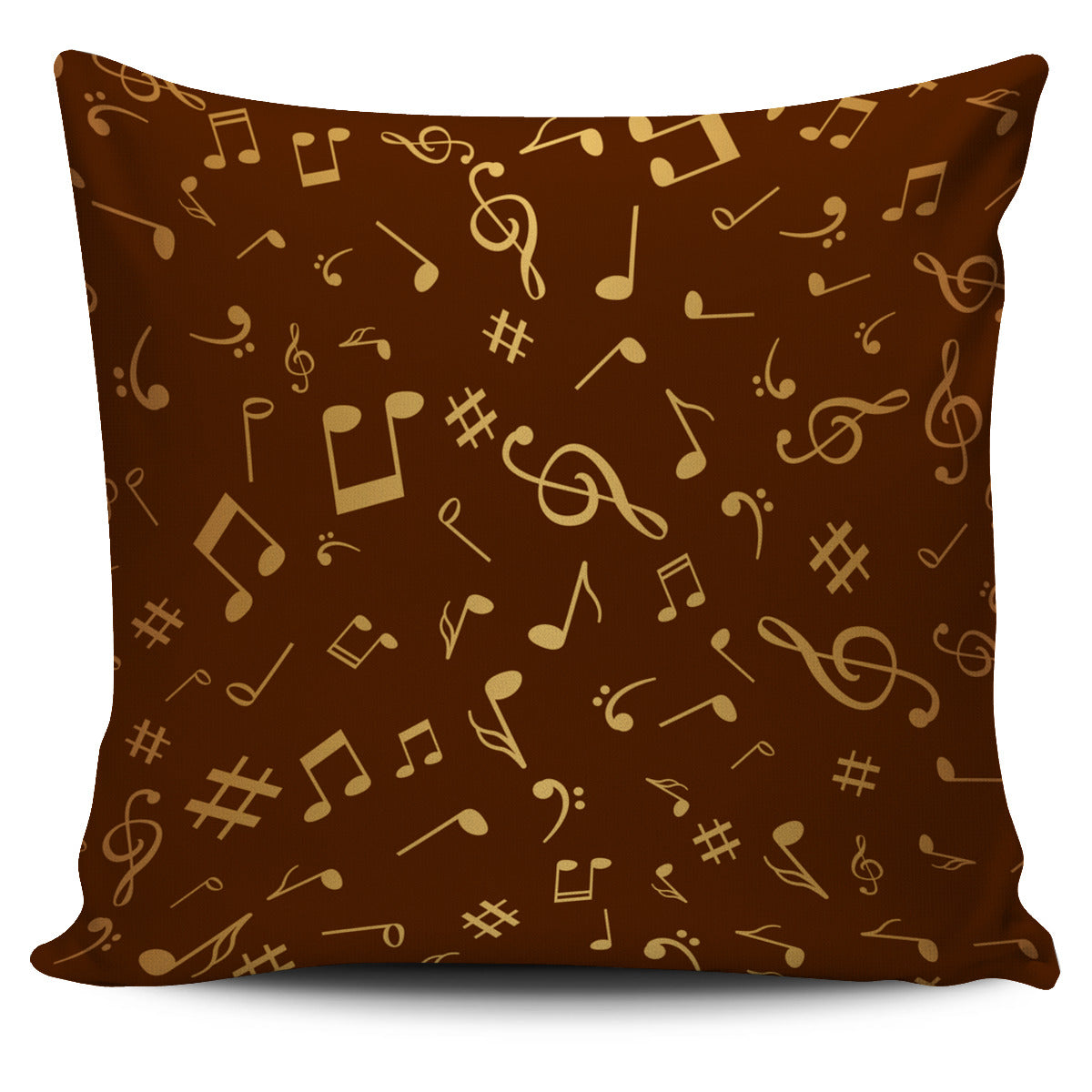 Golden Music Notes Pillow Cover