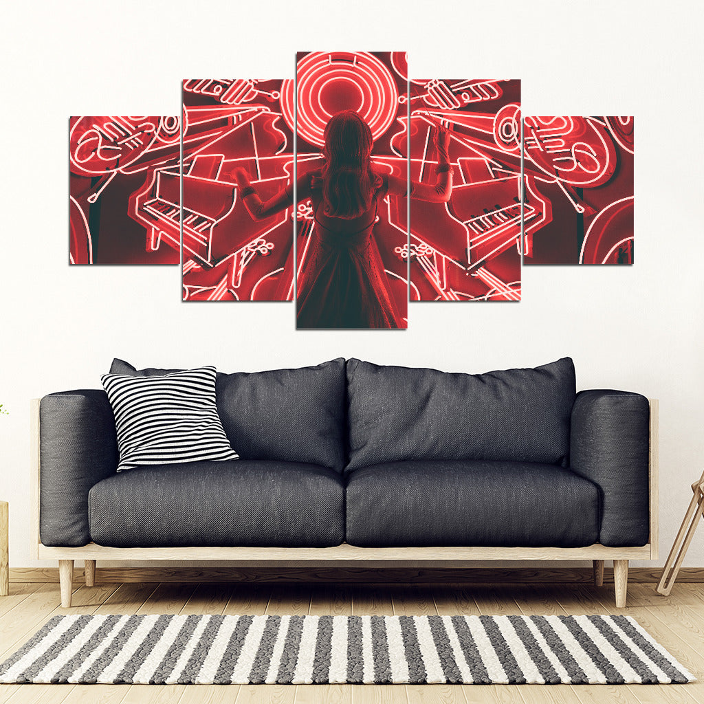 Neon Light Music Canvas Art