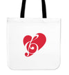 Music Heart Tote Bag
