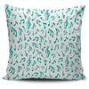 White and Green Music Note Pillow Cover