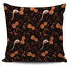 Strings And Clefs Brown Pillow Cover