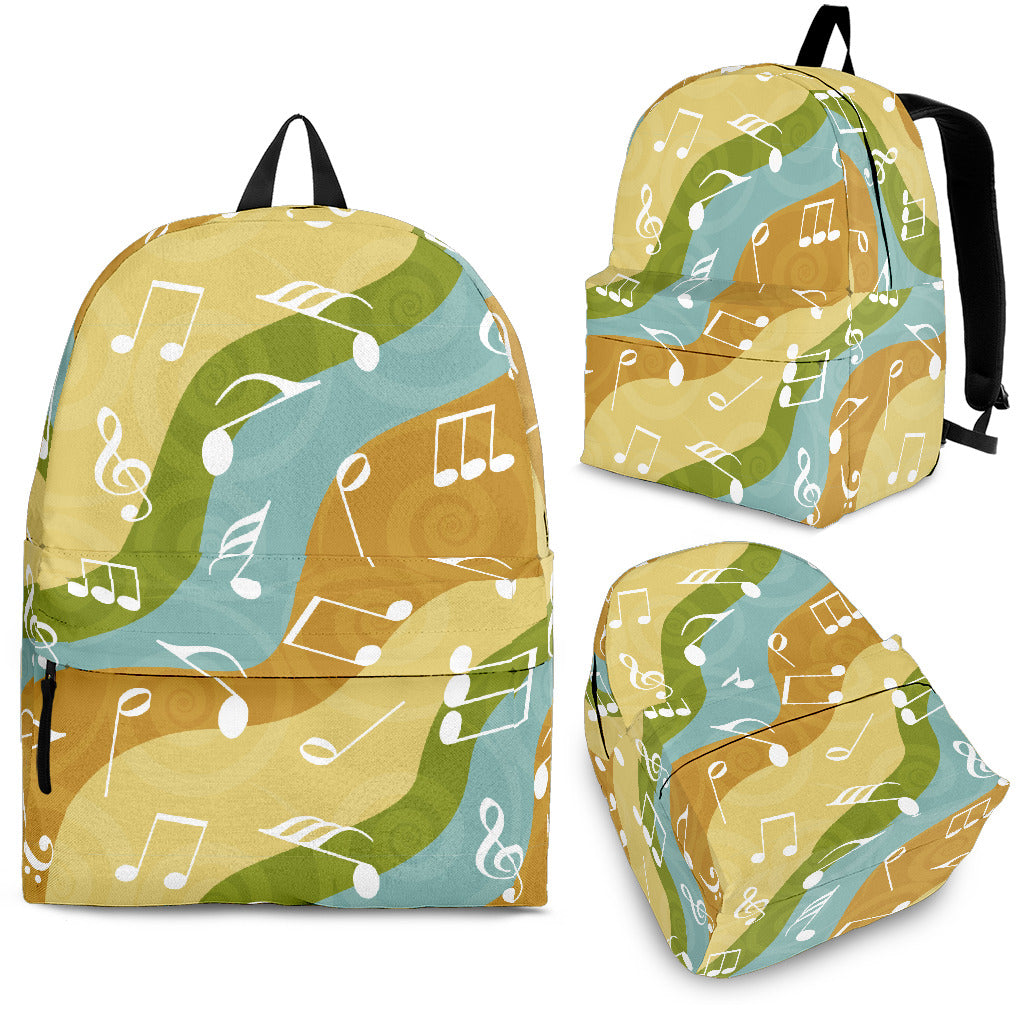 Music Note Multi Color Backpack