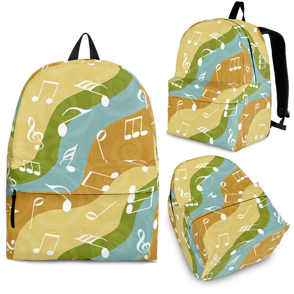 Music Note Multi Color Backpack - Artistic Pod