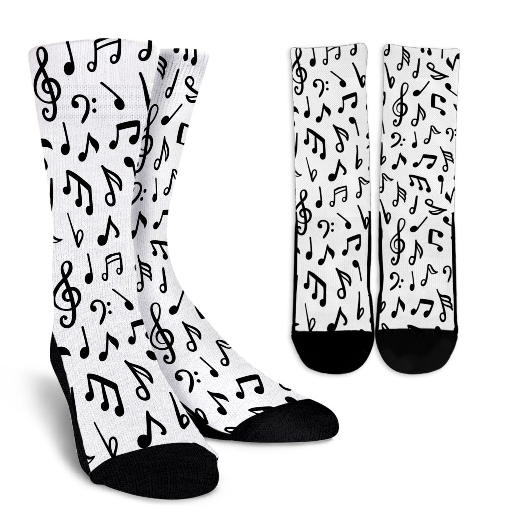 Music Note Crew Socks