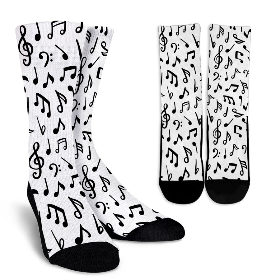 Music Note Crew Socks
