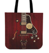New! Red Electric Guitar Tote Bag
