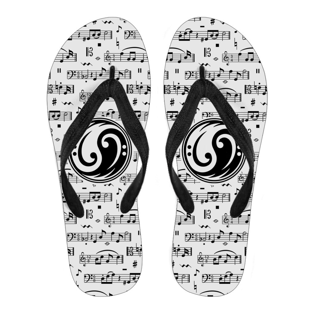 Music Yin Yang Flip Flops