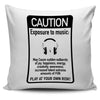 Caution Exposure to music Ultra Cotton Pillow Cover - Artistic Pod Review