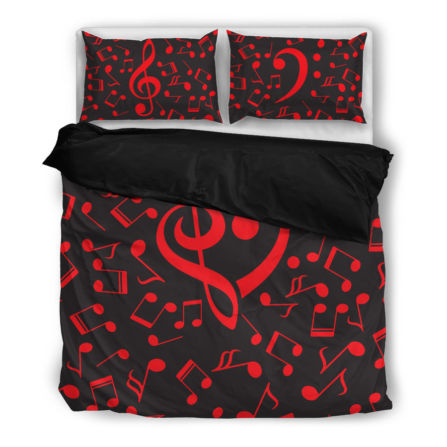 Love Musical Notes Bedding Set