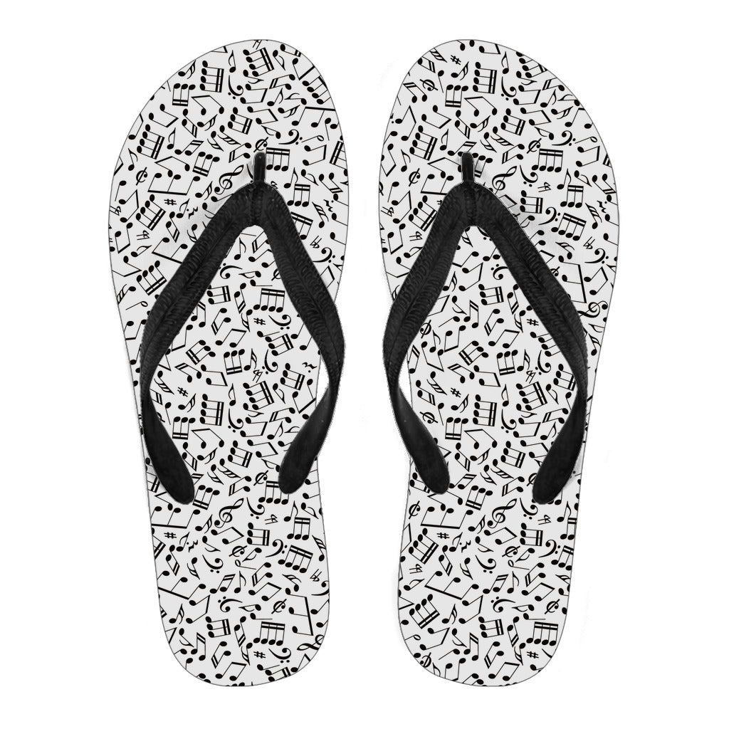Music Notes Design Women's Flip Flops