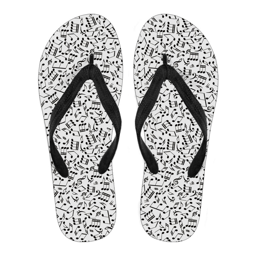 Music Notes Design Women's Flip Flops
