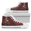 Red Electric Guitar High Top Shoes - Vertical Print