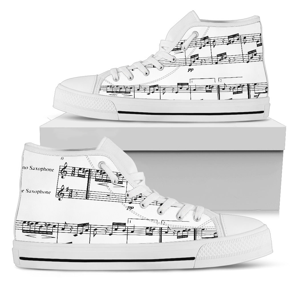 Music Score High Top Shoes