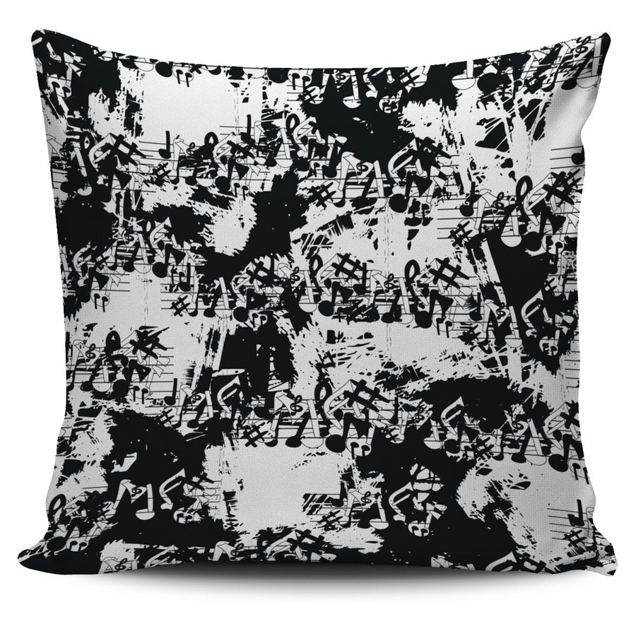 Music Note Grafitti Pillow Cover