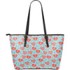 Music Hearts Large Leather Tote Bag