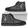 Black Musical Notes High Top Canvas Shoe - Artistic Pod Review