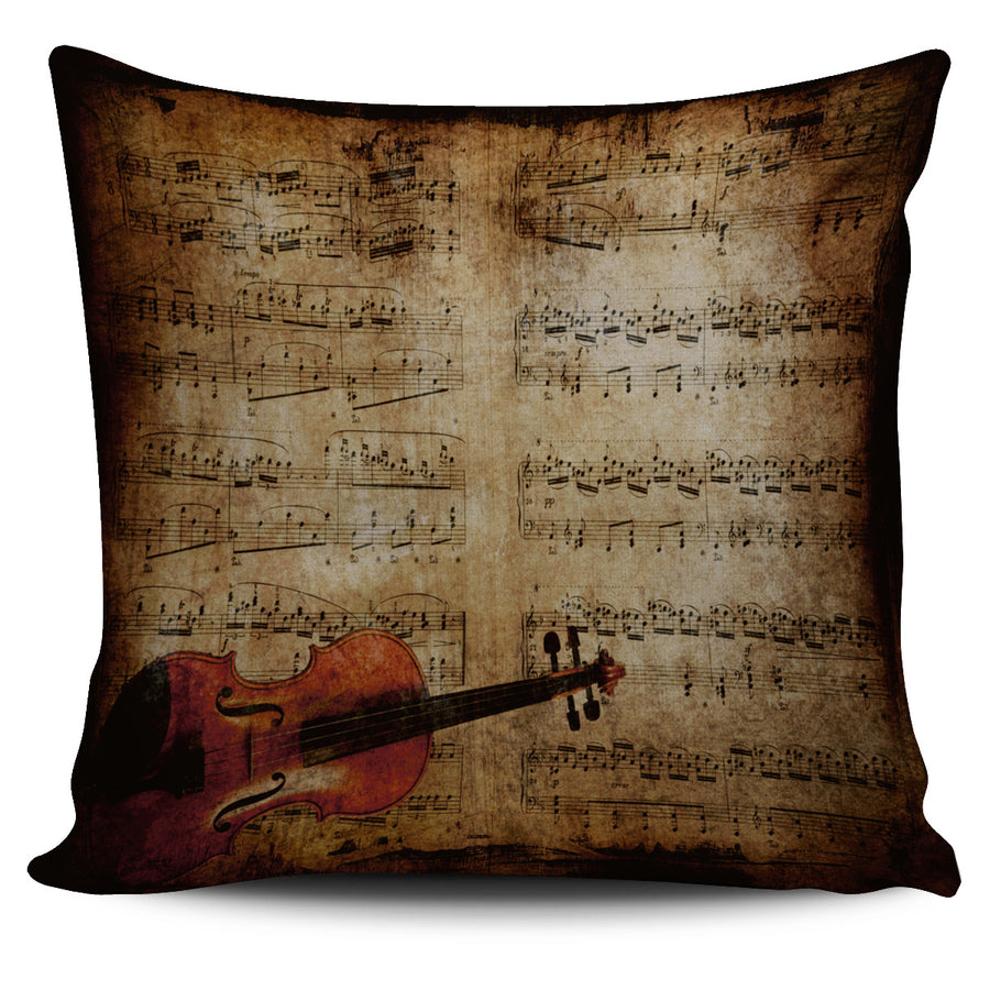 Sheet Music Violin Pillow Cover