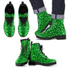 Musical Notes Green Leather Boots - Men's Leather Boots / US5 (EU38) - { shop_name }} - Review