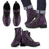 Musical Notes Treble Clef Purple Leather Boots
