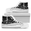 Piano Key With Musical Notes High Tops