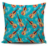 Turquoise Violin Pillow Cover