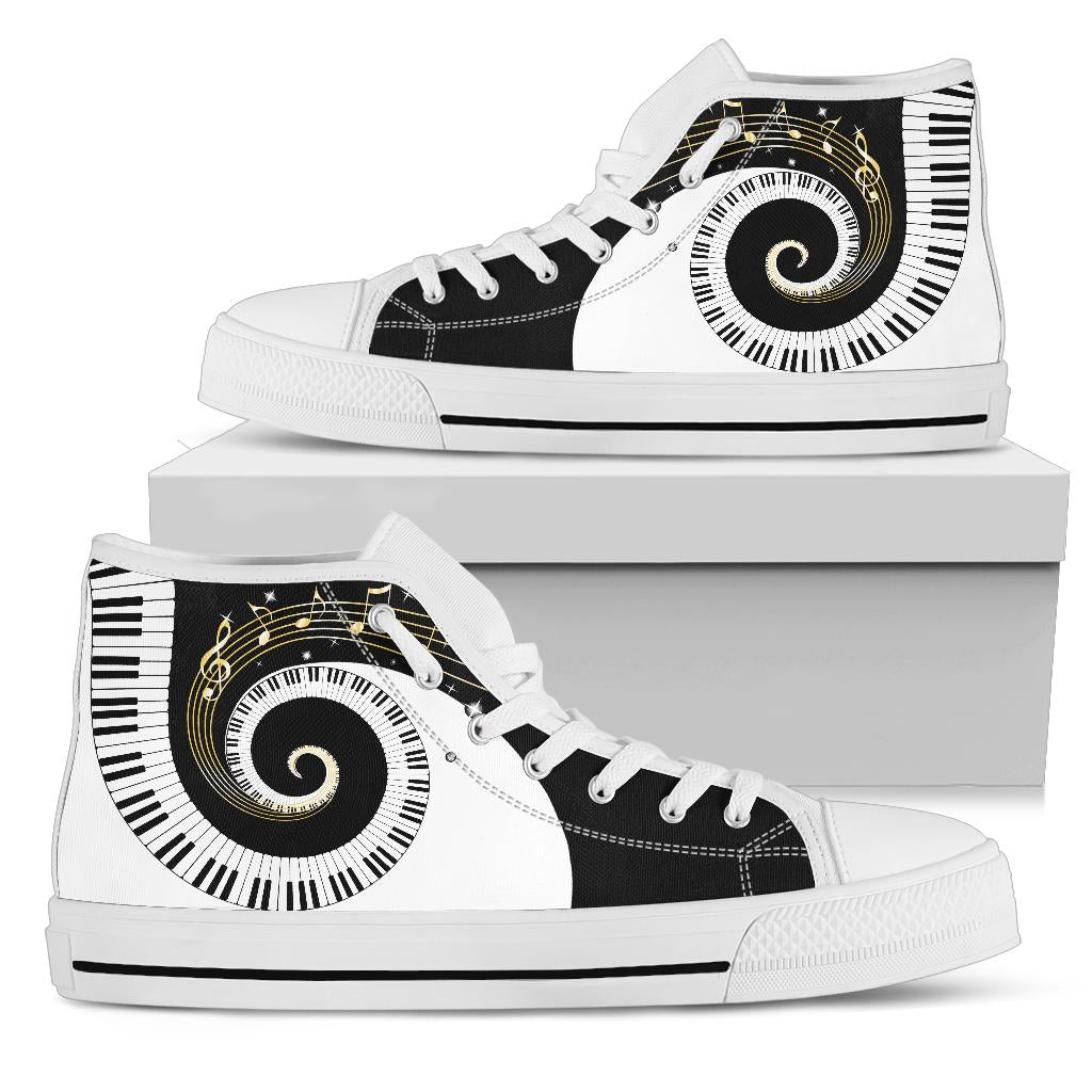 Piano Art Music High Tops