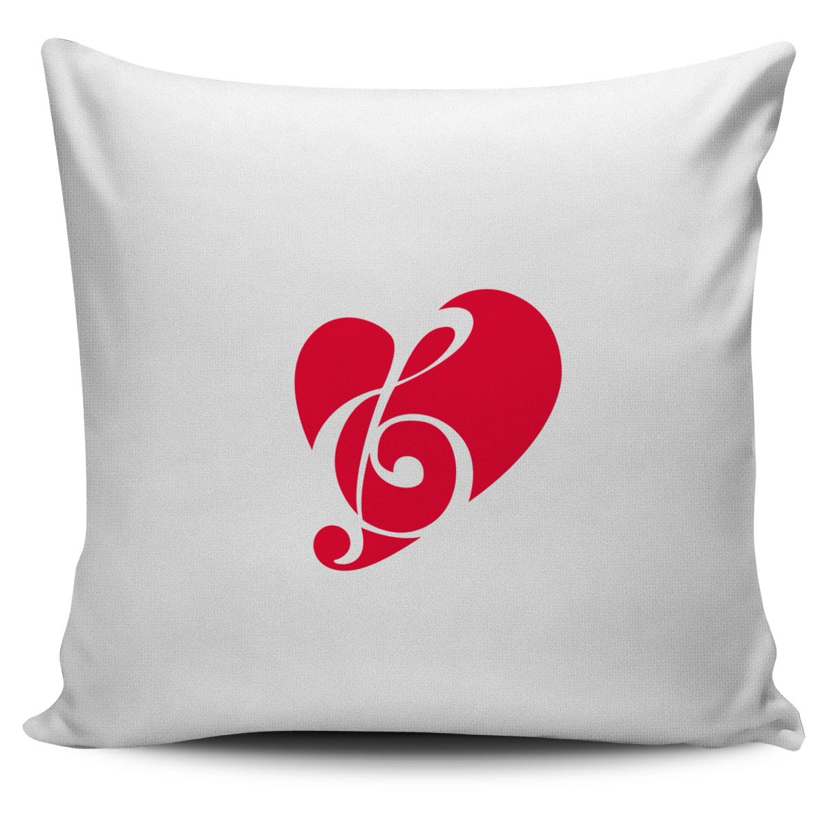 Music Heart Pillow Case