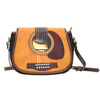 Wooden Guitar Leather Saddle Bag