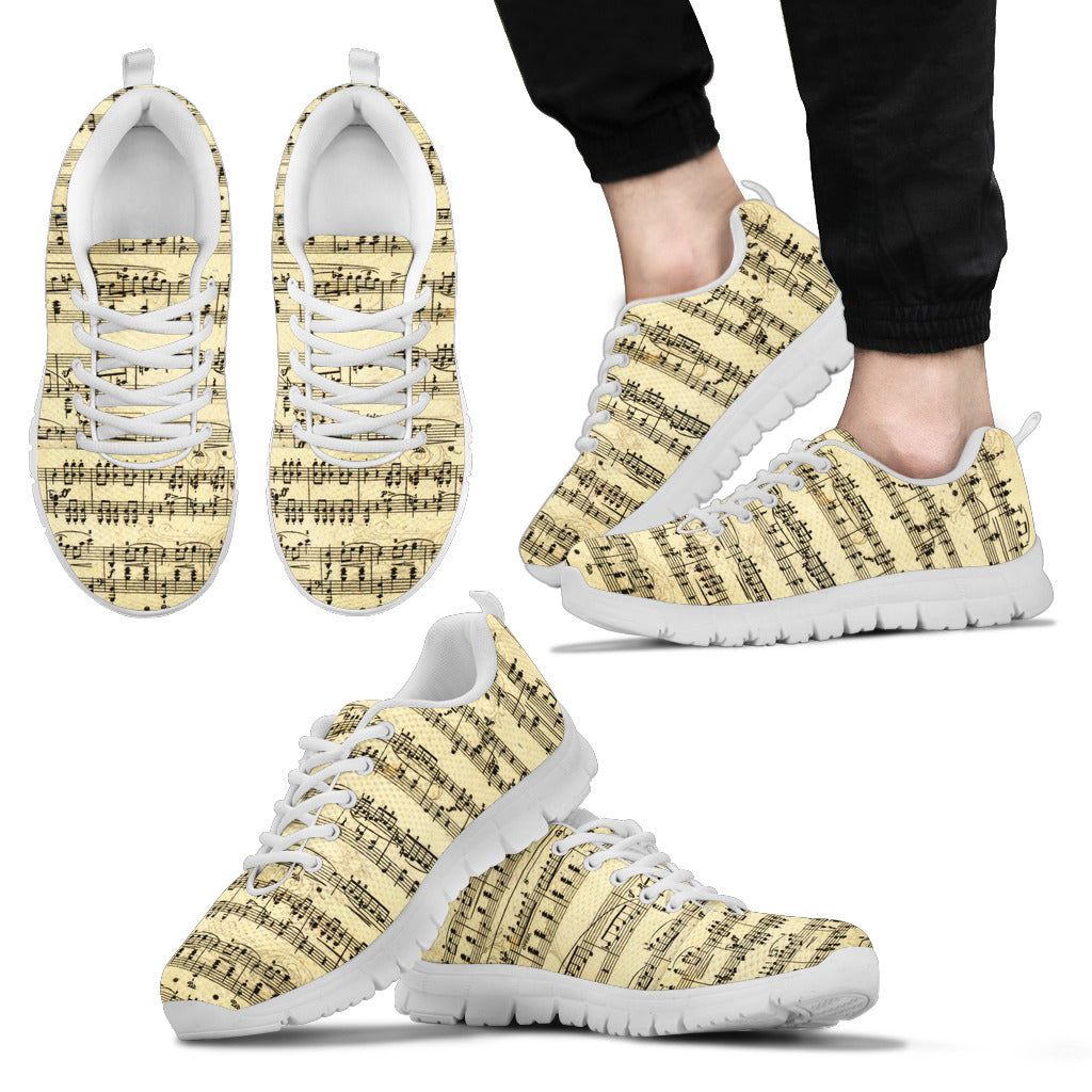 Sheet Music Sneakers For Men (White)