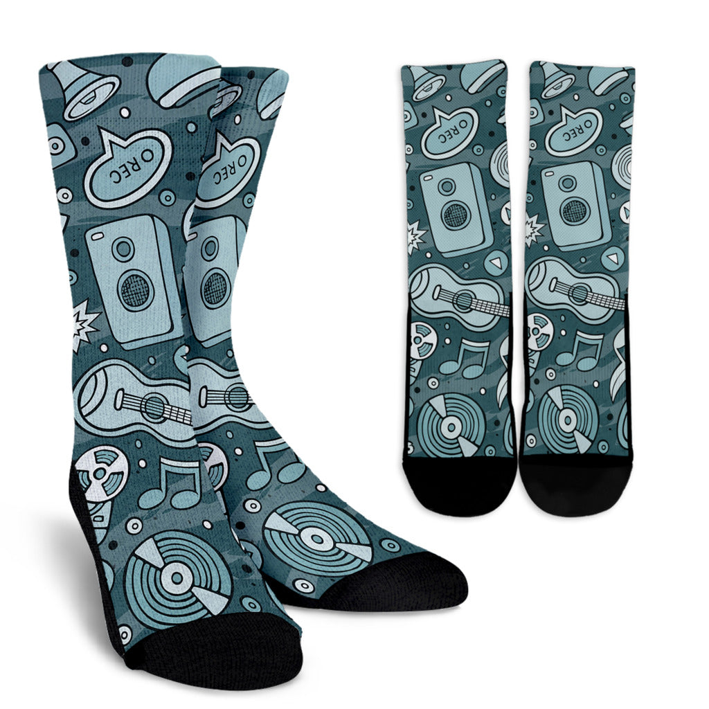 Modern Musical Instruments Crew Socks