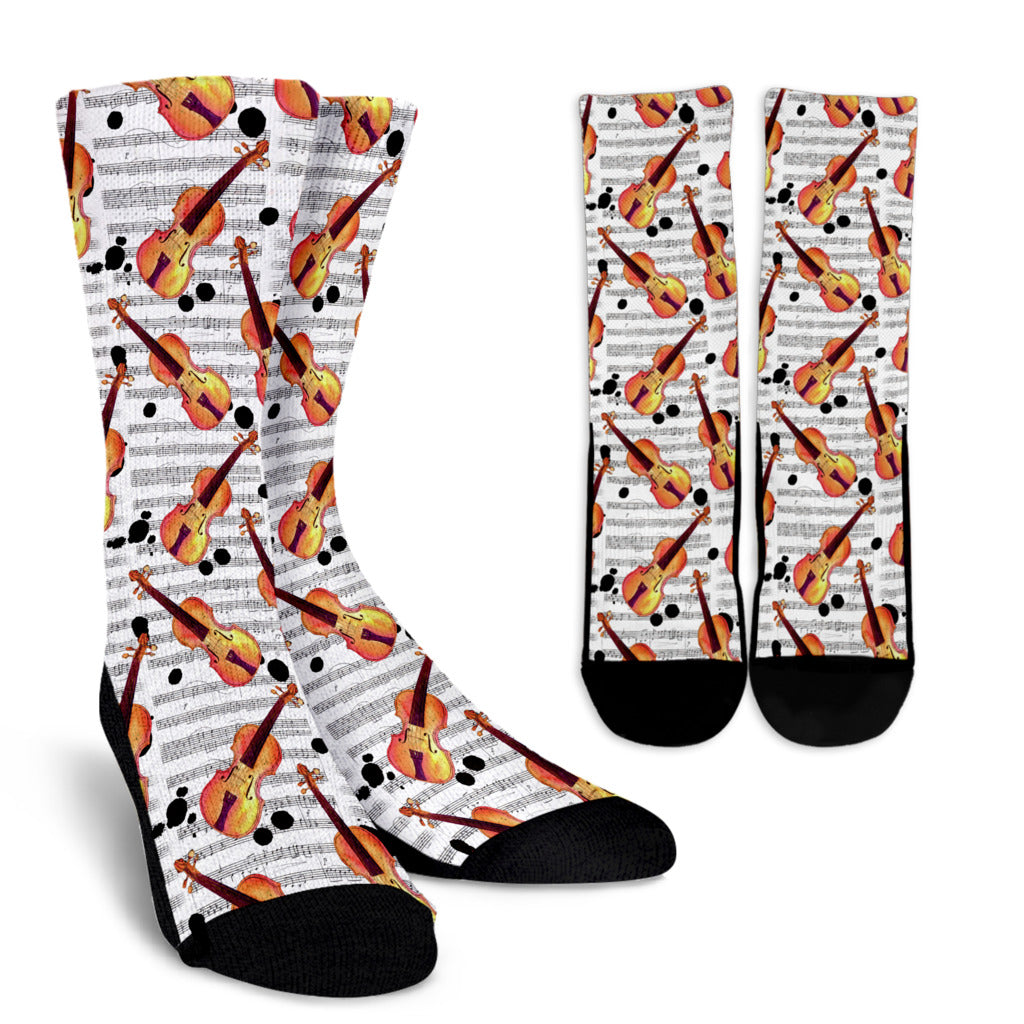 Violin Crew Socks