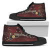 Red Electric Guitar High Top Shoes