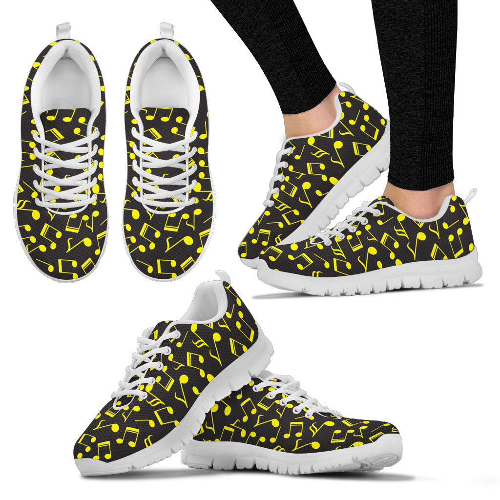 Musical Notes Yellow Sneakers