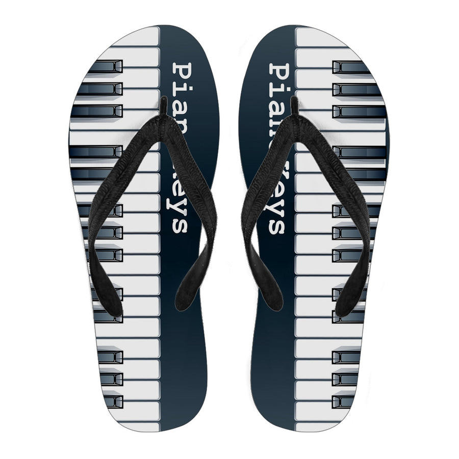 Piano Keys Flip Flops - Men / Small (US 7-8 /EU 40-42) - { shop_name }} - Review