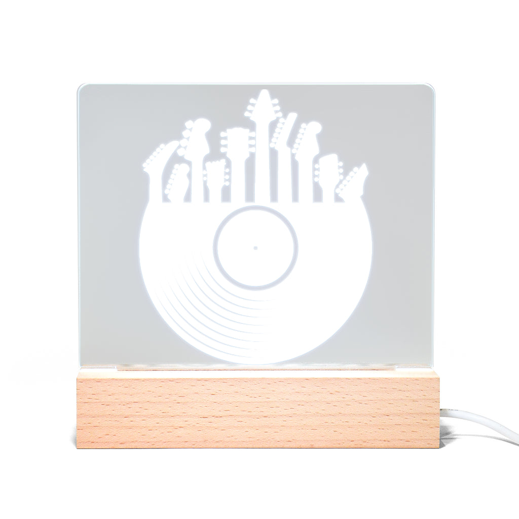 Vinyl Guitar Heads Light Up Acrylic