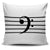 Treble Clef and Bass Clef Pillow Case