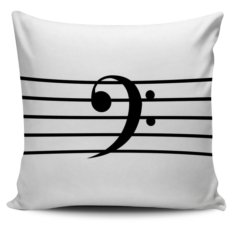 Treble Clef and Bass Clef Pillow Case