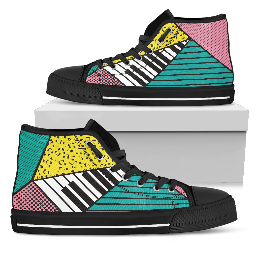 Comic Music High Top Canvas Shoes