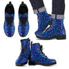 Musical Notes Blue Leather Boots - Men's Leather Boots / US5 (EU38) - { shop_name }} - Review
