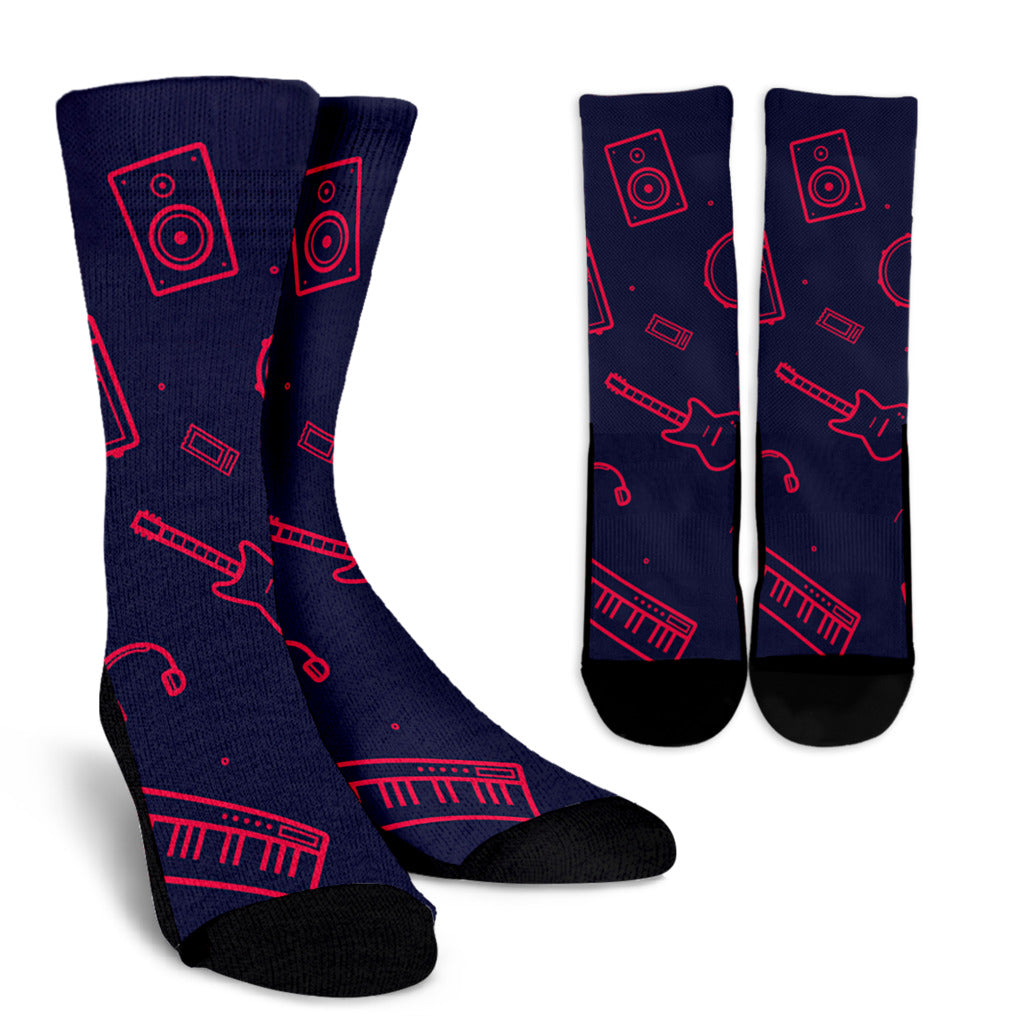 Music Party Crew Socks