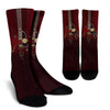 New! Red Electric Guitar Crew Socks