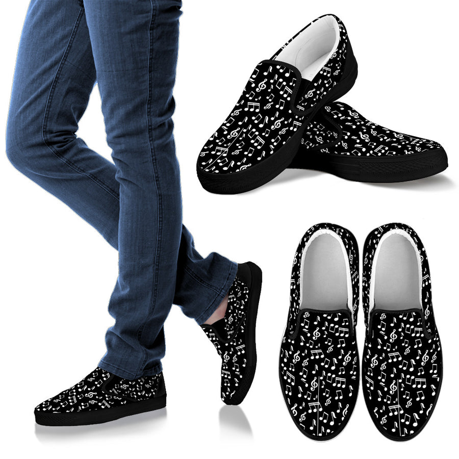 Black Music Design Women's Slip Ons - Artistic Pod Review