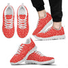 Red Music Notes Sneakers for Men